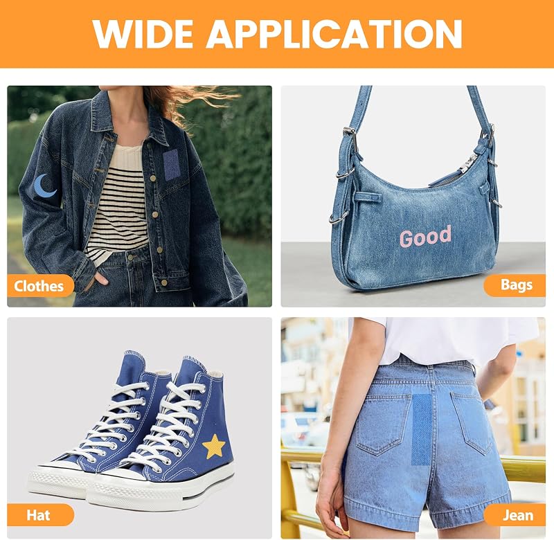 Bügelflicken Jeans Flicken zum Aufbügeln, Aufbügelflicken, Iron On Patches — Foto 6 von 6