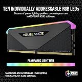 Corsair Vengeance RGB RT 32GB (2x16GB) DDR4 3600MHz C16 RAM Black view 3