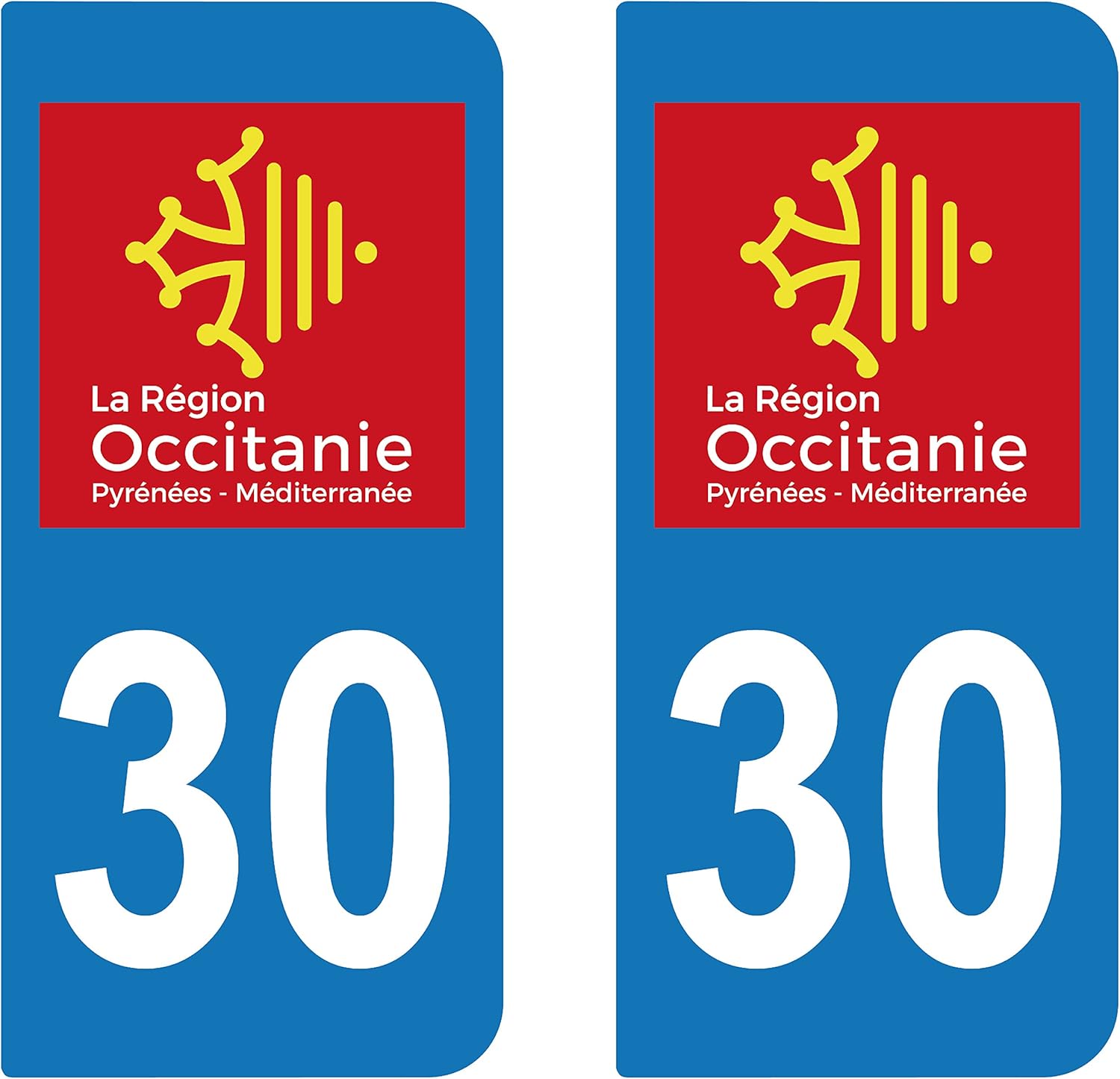 supstick 2 STICKERS AUTOCOLLANT PLAQUE IMMATRICULATION DEPT 93 Région