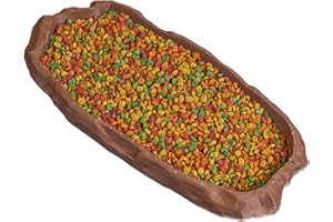 Everydayers Gecko Cave Reptile Feeding Tray – Naturalistic Pet Dish for Lizards, Snakes, Bearded Dragons, Tortoises & Turtles - Sandstone