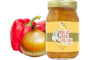 Green Jay Gourmet Relish - Vidalia Onion Relish & Spread - USA Made - For Burgers, Hot Dogs, Sandwiches & More - Gluten-Free, No MSG & Small-Batch - 16 Ounces