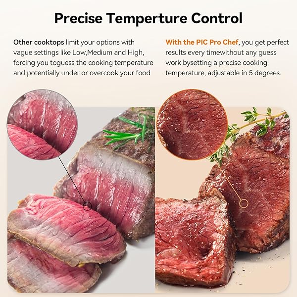 NUWAVE FLEX PRECISION INDUCTION COOKTOP, 10.25” SHATTER-PROOF CERAMIC GLASS, 6.5” HEATING COIL, 45 TEMPS FROM 100°F TO 500°F, 3 WATTAGE SETTINGS 600, 900 & 1300 WATTS, BLACK