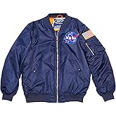 Up and Away NASA Lightweight Flight Bomber Jacket With Two Patches