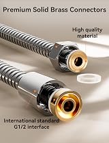 Magichome 1.5m Shower Hose Universal G1/2 Brass Connectors Leakproof view 4
