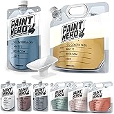 Paint Hero 8 Pack Paint Storage Bags - Airtight Refillable Quart and Gallon Pouches with Funnel