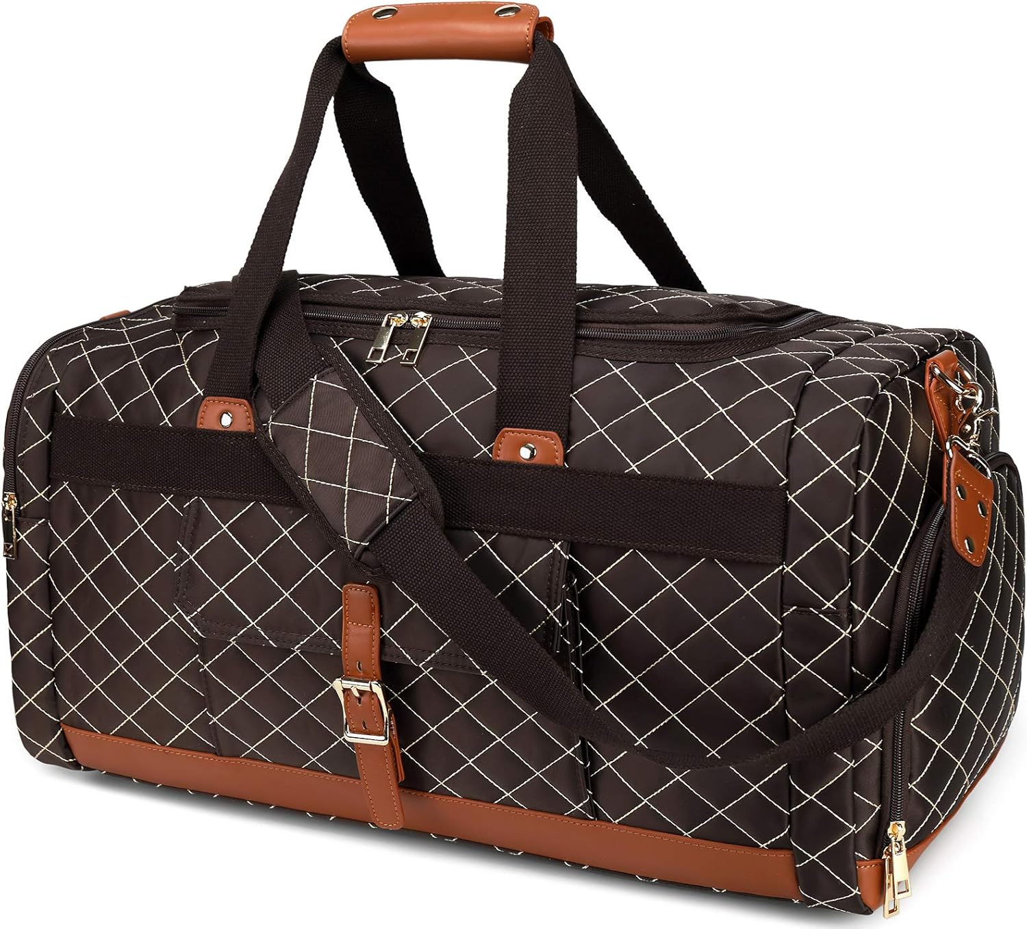 Weekender Duffel Bag Women Overnight Travel Bag Quilted