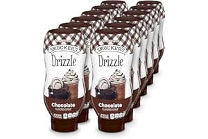 SMUCKER'S Smucker’s Drizzle Chocolate Flavored Syrup, 20 Oz. Squeeze Bottles (Pack of 12)