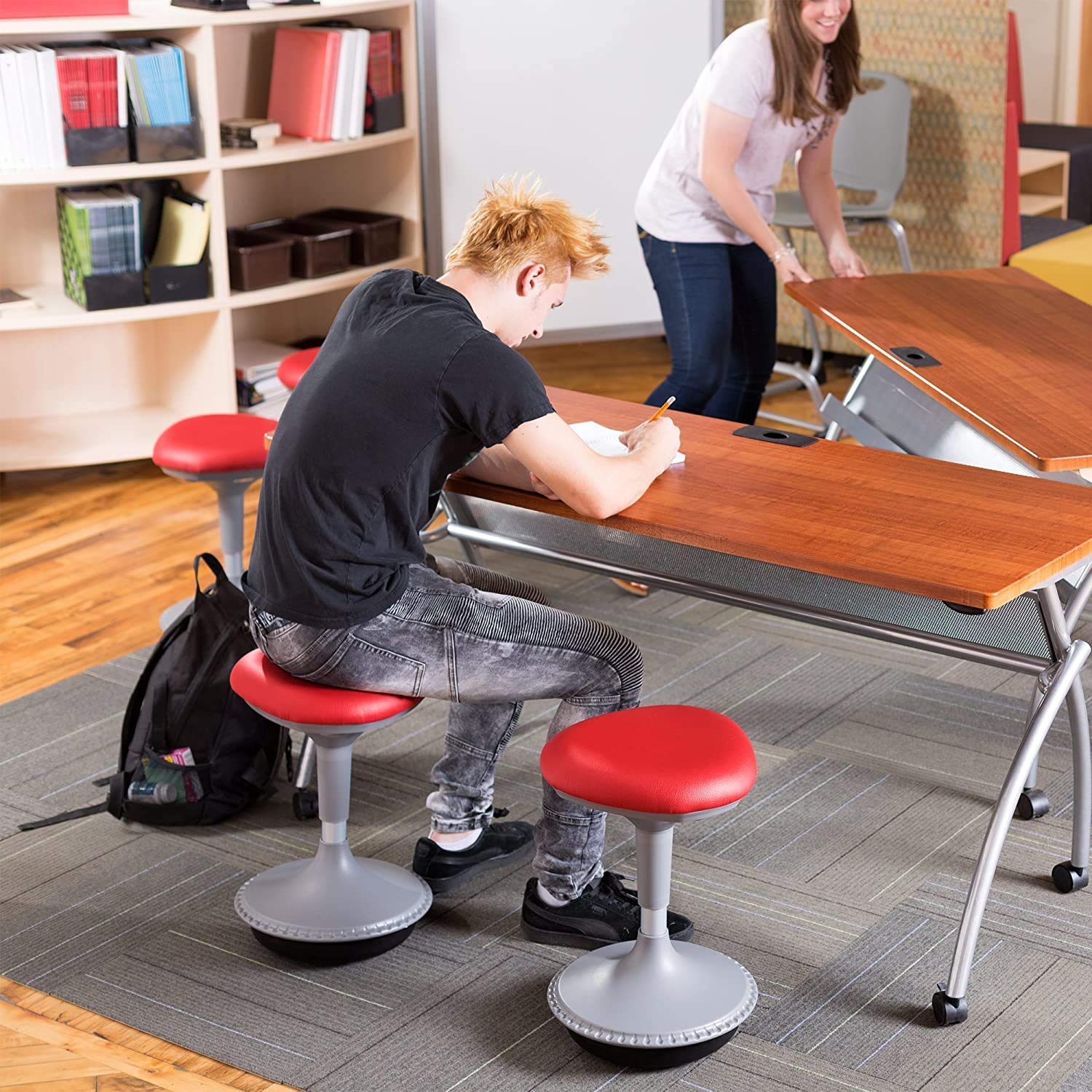 Mua Learniture Adjustable Height Active Learning Stool for Office Desks and Classrooms, Foam