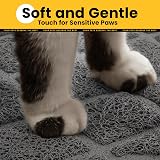Conlun Cat Litter Mat 61x43 cm PVC Grid Mesh Trapping Quiet Grey view 6