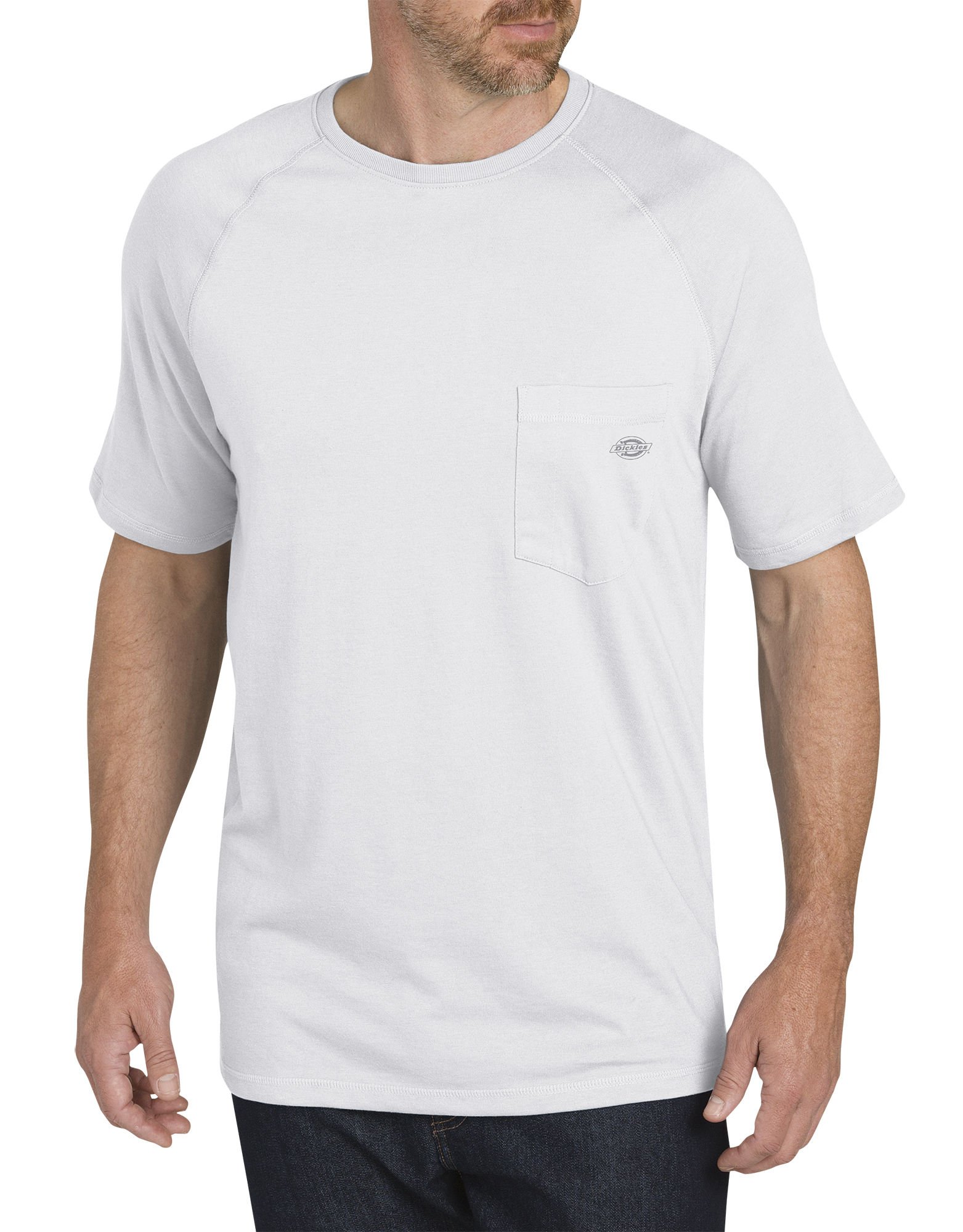 Dickies Men’s Short Sleeve Performance Cooling Tee Shirt, White, 2X