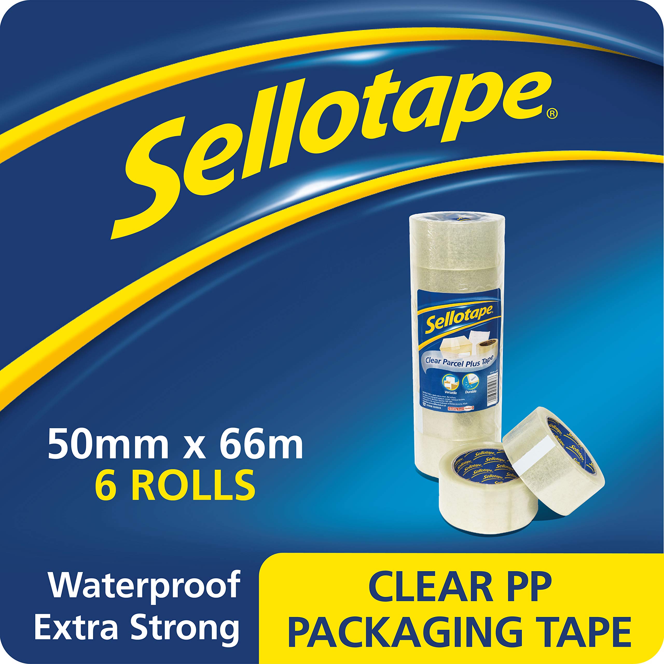 Sellotape Clear Parcel Packaging Tape 50mm x 66m (Pack of 6)