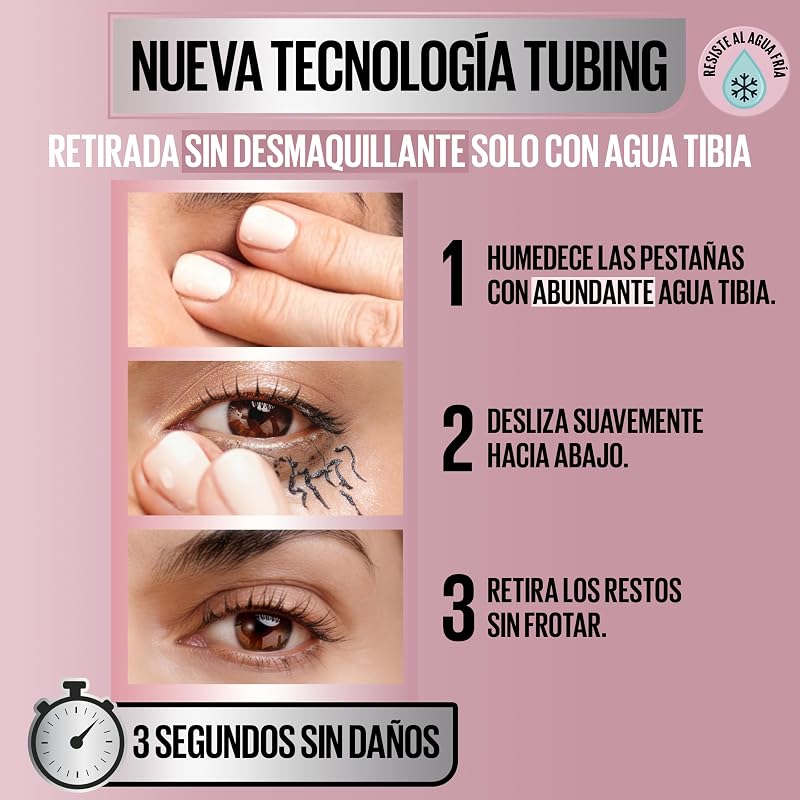 Máscara Sky Tubes Sensational de Pestanas de Pestanas de Nova Iorque, Muito Preta