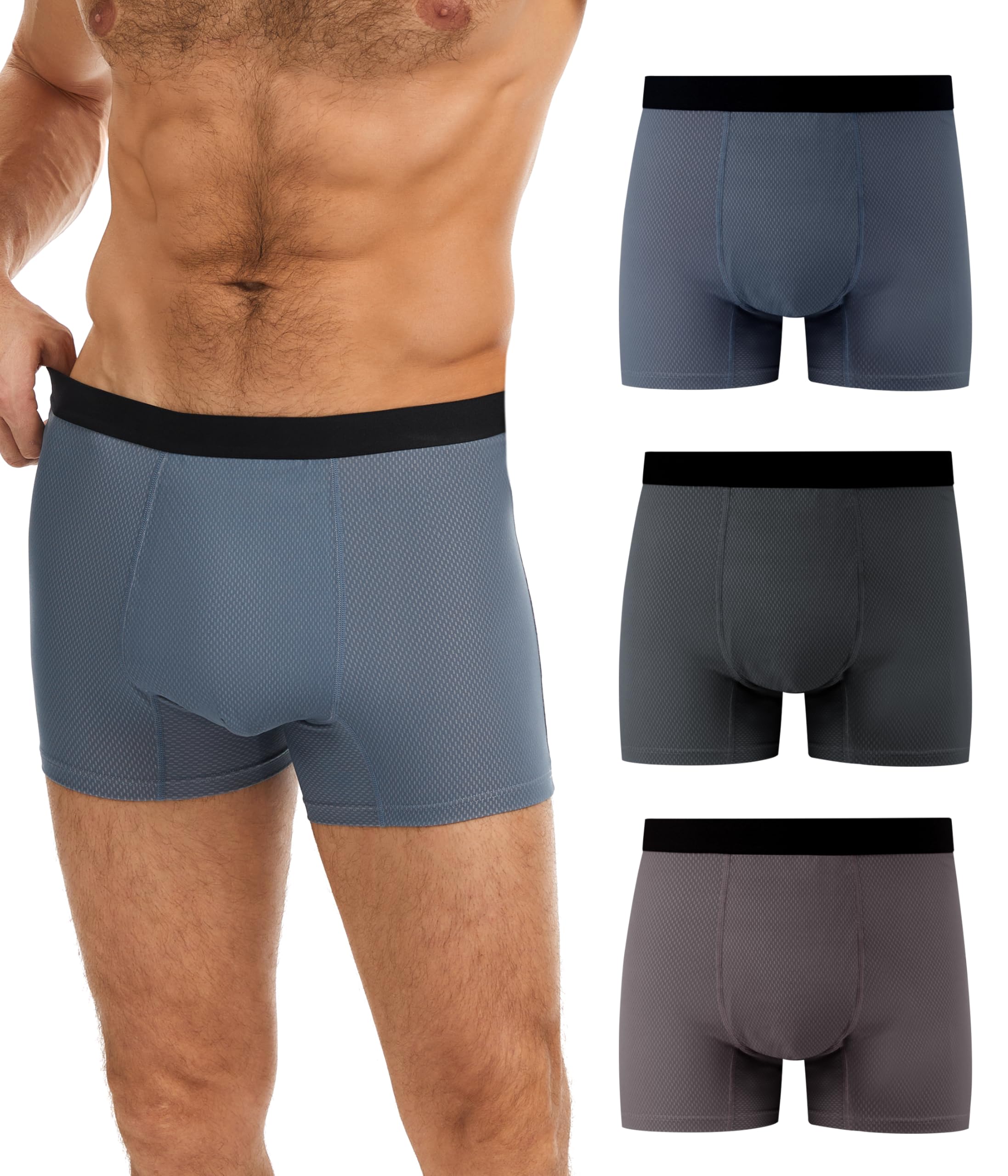 Photo 1 of SUNCHIRI Men's Incontinence Underwear, Leakproof Boxer Briefs for Bladder Control, Regular Absorbency Modal Panties 3 Pack (Multicolor01, Medium)