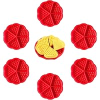 XYTAHDM 2 Pezzi Stampo per Waffle, Stampo per Muffin a Cuore con Buon Rivestimento Antiaderente,Stampi da Forno in Silicone, Stampo per Creare Waffle e Muffin (Blu