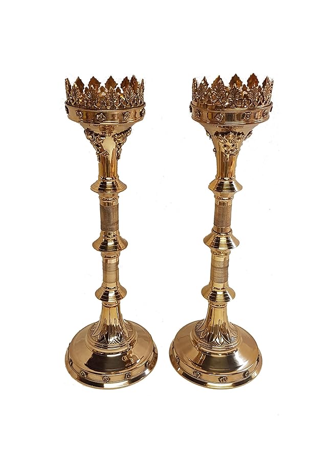 Pair Of Brass CandleSticks / Church Candle Holder Amazon.co.uk