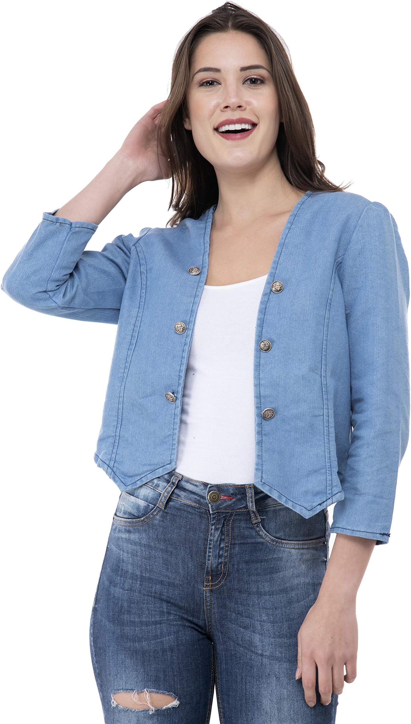 MONTREZ Women's Denim Shrug