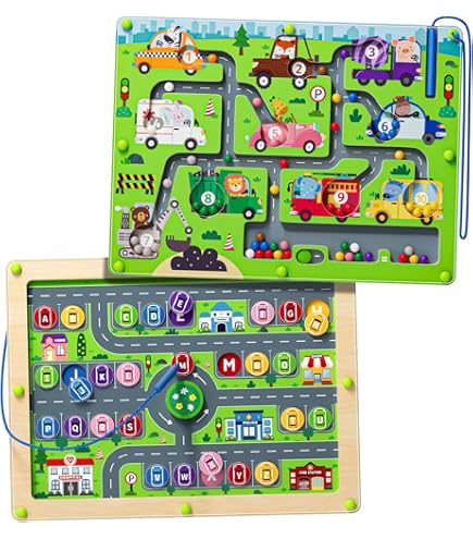 Amazon.com: Magnetic Maze 2 in 1 Double Side Color and Number Maze