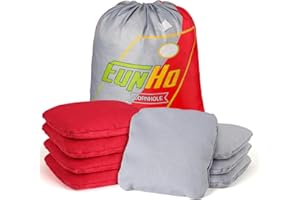 EunHo Dual Sided Cornhole Bags Regulation Set of 8 Professional Cornhole Bean Bags Slick and Stick for Tossing Game-All Weather