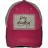 Vintage Life Funny Hats for Women and Girls, Distressed Trucker Baseball Cap with Sayings