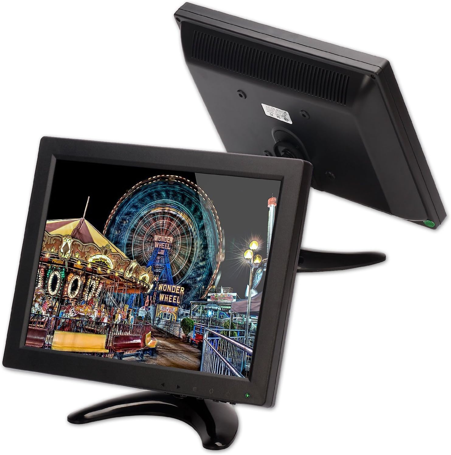 BW 10" inch LCD Color Multimedia Monitor CCTV Monitor with HDMI/AV/VGA/BNC Inputs for PC CCTV Camera Security DVR System (Highlight LED/CCFL Lamps - Image 3