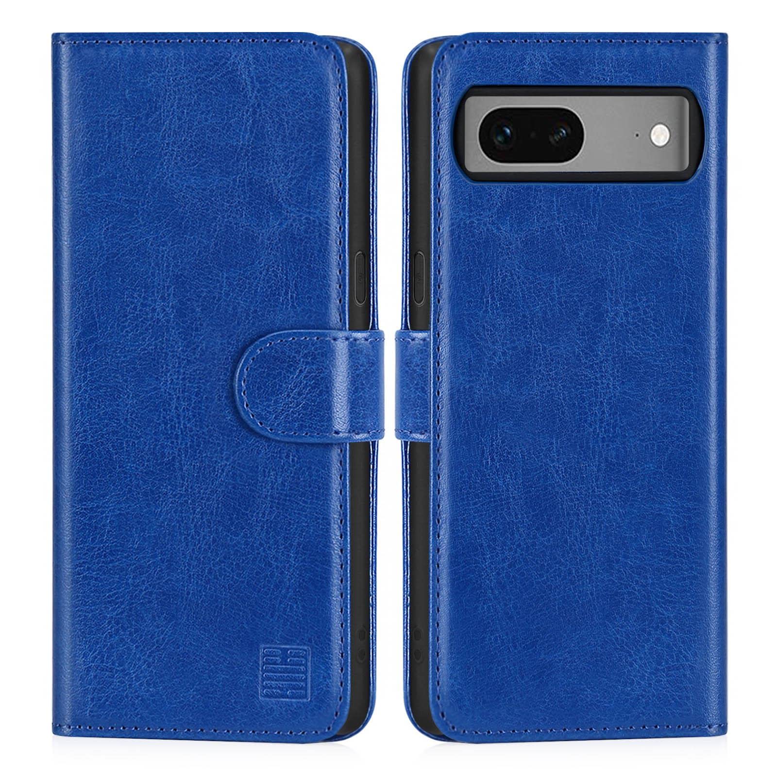 32nd Book Wallet PU Leather Flip Case Cover For Google Pixel 7, Design With Card Slot and Magnetic Closure - Deep Blue