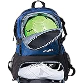 Athletico National Soccer Bag - Backpack for Soccer, Basketball & Football Includes Separate Cleat and Ball Holder