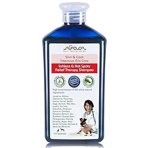 Arava Natural Medicated Dog Shampoo – Antibacterial Antifungal Anti Yeast Anti ITCH Dog Shampoo - Healthy Skin & Coat - First Aid in Hot Spots Ringworm Scrapes Abrasions & Dermatologic Infections