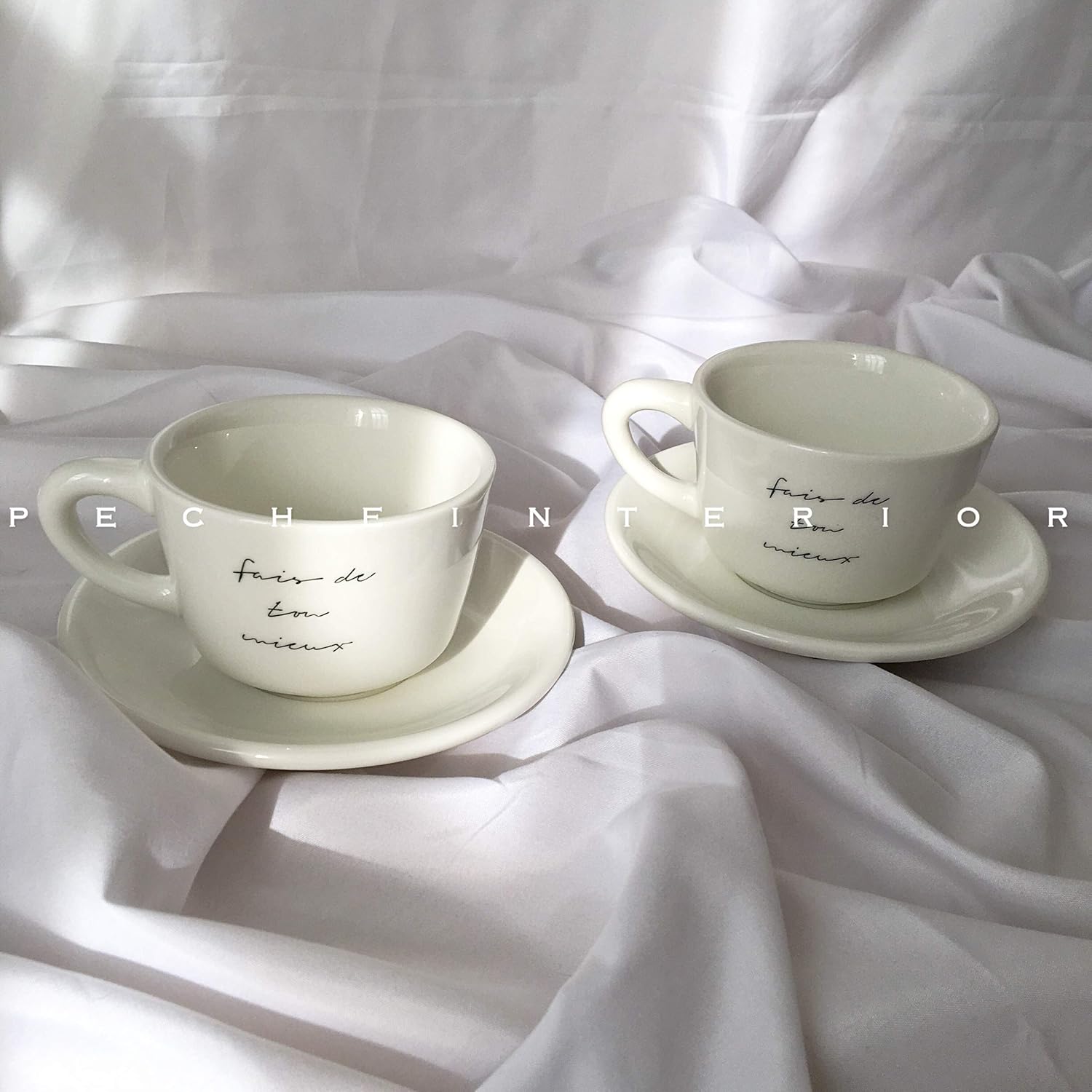 Amazon Pecheオリジナルインテリア 韓国 インテリア カップ ソーサー 2客セット マグ 白 ホワイト 北欧ナチュラル 大人可愛い グラス 英文字 モノトーン 雑貨 キッチン 小物 シンプル 食器 カフェ風 Pecheオリジナルインテリア ホーム キッチン 通販 Amazon Pecheオリジナルインテリア 韓国 インテリア カップ ソーサー 2客セット マグ 白 ホワイト 北欧ナチュラル 大人可愛い グラス 英文字 モノトーン 雑貨 キッチン 小物 シンプル 食器 カフェ風 Pecheオリジナルインテリア ホーム キッチン 通販