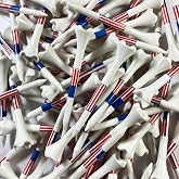 Pride Golf Tee Performance Plastic Golf Tees - Stars and Stripes - 100 Count, 3-1/4 Inch - Improve Distance and Accuracy