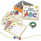 Learning Resources Skill Builders Letter Learning Kit - Alphabet Montessori Toys, Homeschool Supplies, Preschool Classroom Must Haves, Toddler Activities, Lacing Cards