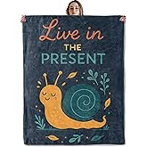 VOPNXLT Inspirational Snail Blanket, Soft Cozy Lightweight Cute Cartoon Snail Throw Blanket for Women Kids Teens, Sofa Couch Bed 50x60 Inch Flannel Blankets for Travel Decor Gifts