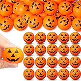 Jerify 50 Pcs Halloween Mini Pumpkin Stress Balls Bulk, 1.57" Small Foam Stress Ball for Halloween Party Favor Carnival Reward (Pumpkin)