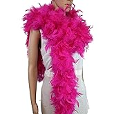 Flydreamfeathers 80 Gram 2 Yard Chandelle Feather Boa, Great for Party, Wedding, Halloween Costume, Christmas Tree Decoration