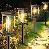 NIOWS Solar Pathway Lights Outdoor Waterproof – 8 Pack Bright Solar Powered Garden Lights with Auto On/Off, IP65 LED Landscape Lighting for Walkway Patio Lawn Yard Décor