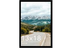 QOTIB 13x18 Picture Frame Black for Wall Hanging, Wood 13 x 18 Frame Photo Frame for Wall Horizontally or Vertically, Black, 1 Pack