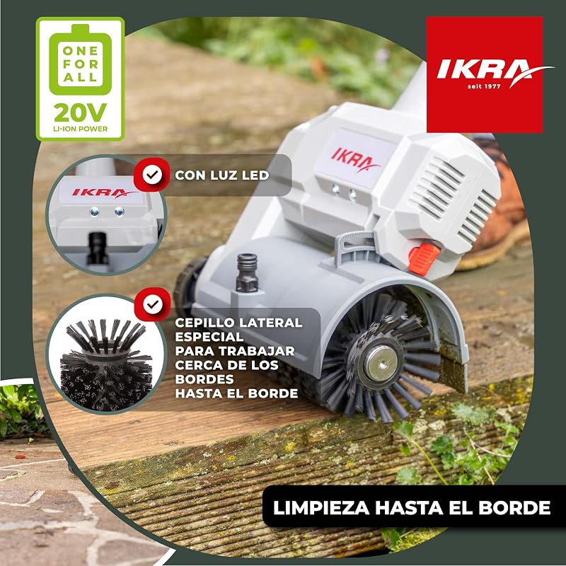 limpiador de superficies y juntas a batería Vario Brush IATR 20