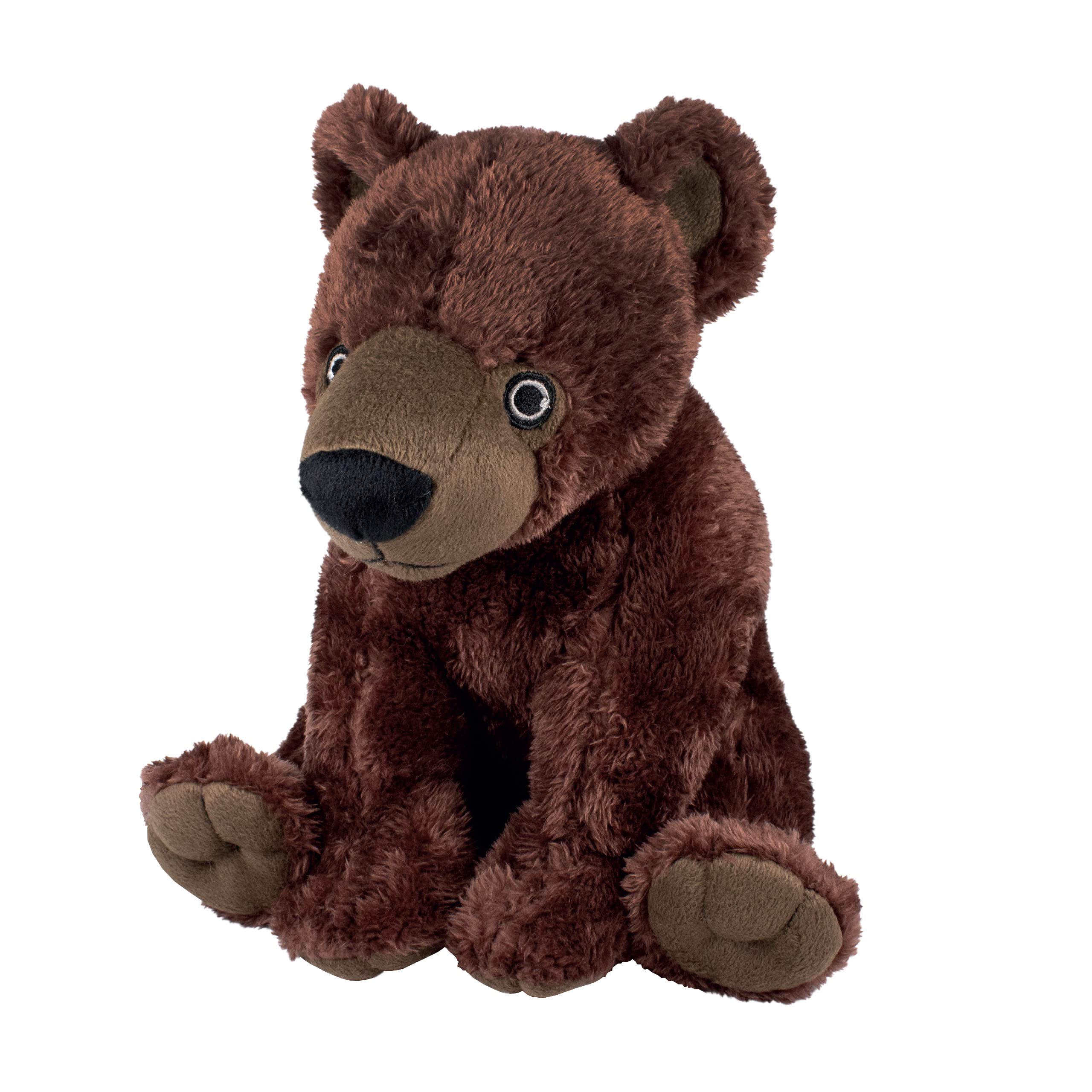 EcoBuddiez - Brown Bear from Deluxebase. Large Soft Plush Animals made from Recycled Plastic Bottles. Eco-Friendly Cuddly Gift for Kids and Cute Stuffed Animal Toy for Toddlers.