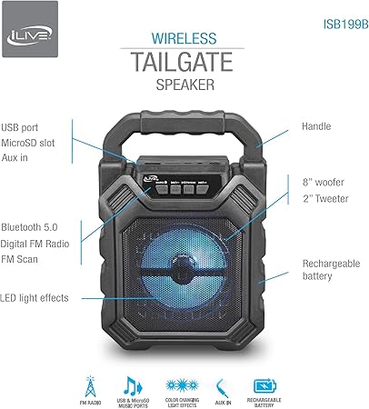 all of the best tailgate led speaker