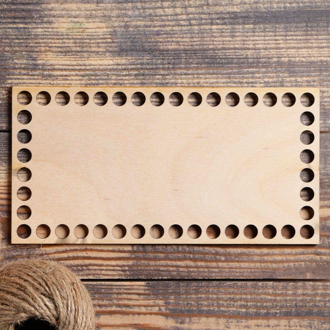 Rectangle Plywood Knitting Pattern Bases DIY, Blank Crochet, Bases Bottoms, Bases Bag, Accessories Basket, 3mm, Size 19.5x10 cm