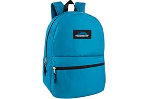 Trail maker Classic 17 Inch Backpack with Adjustable Padded Shoulder Straps (Light Blue)