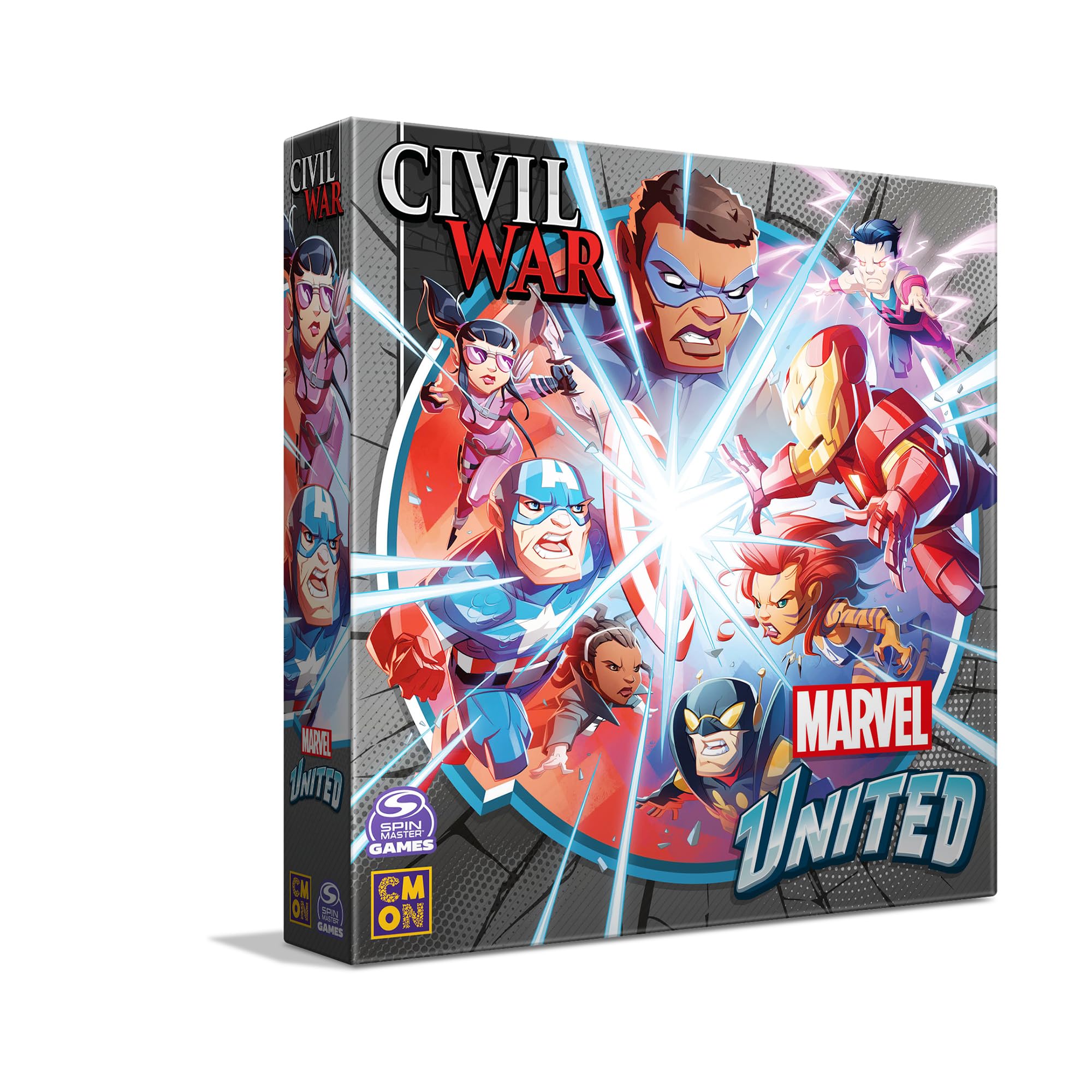 CMON | Marvel United: Civil War | Miniatures Board Game | Ages 14+ | 1-5 Players | 45+ Minutes Playing Time