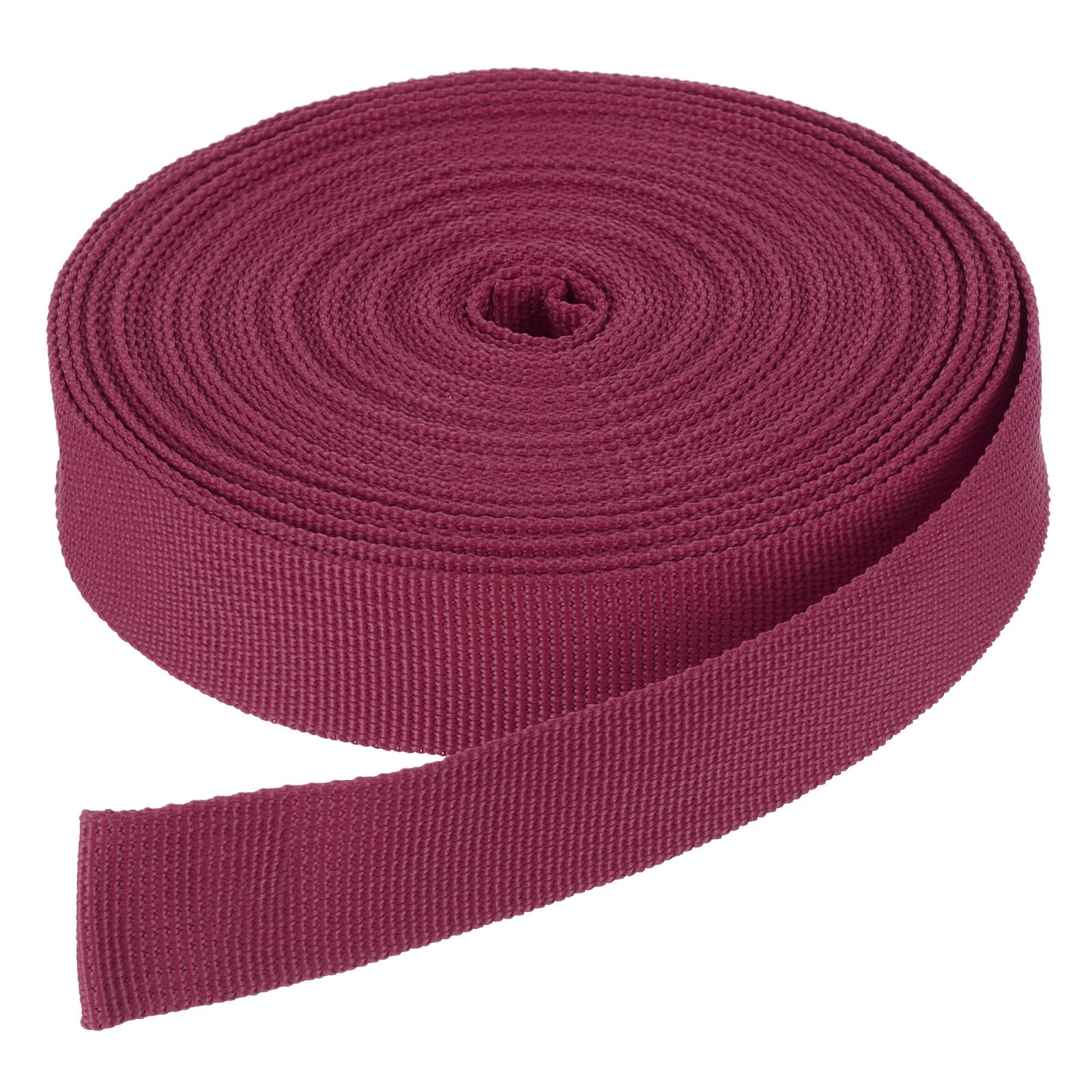 DMiotech 10 Yard x 1 Inch Width Nylon Webbing Strap Poly Flat Webbing Strapping for DIY Craft Backpack Strapping, Sewing, Outdoor Gear Repair, Burgundy