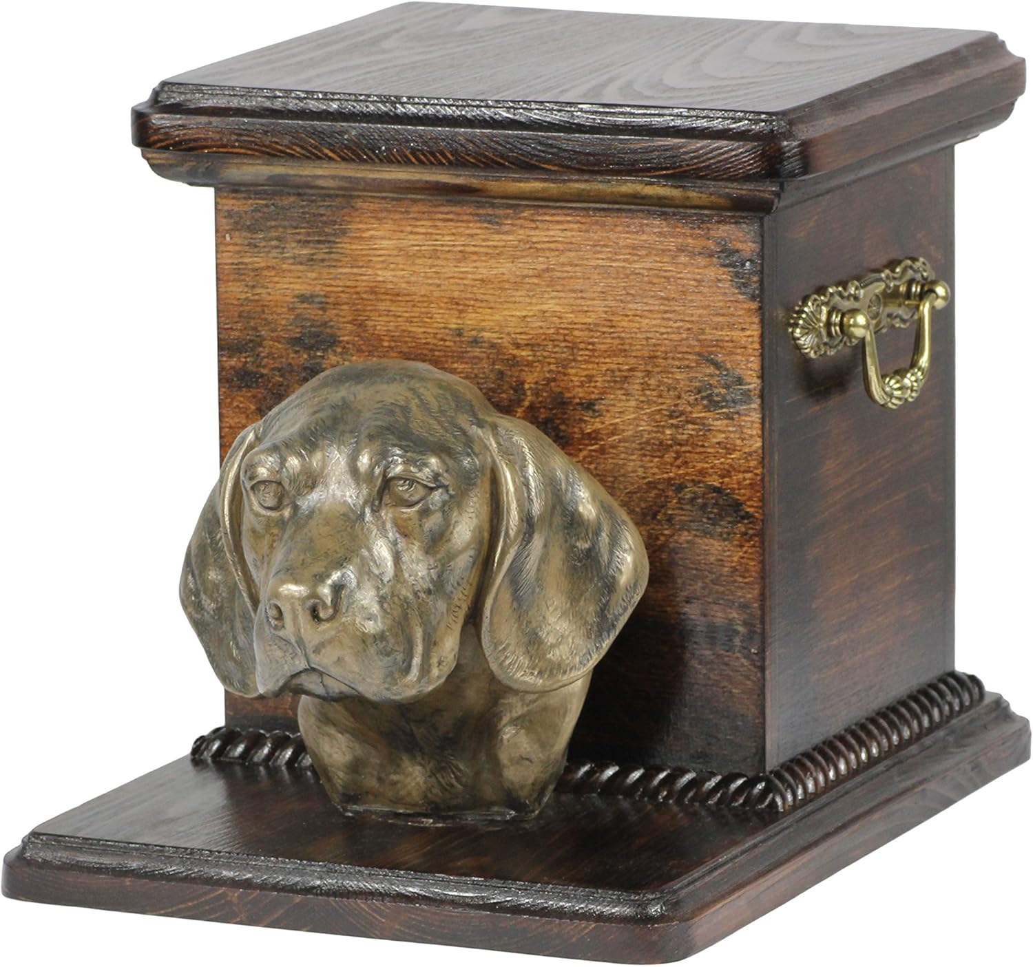 Beagle, memorial, urn for dog's ashes, with dog statue, ArtDog Amazon