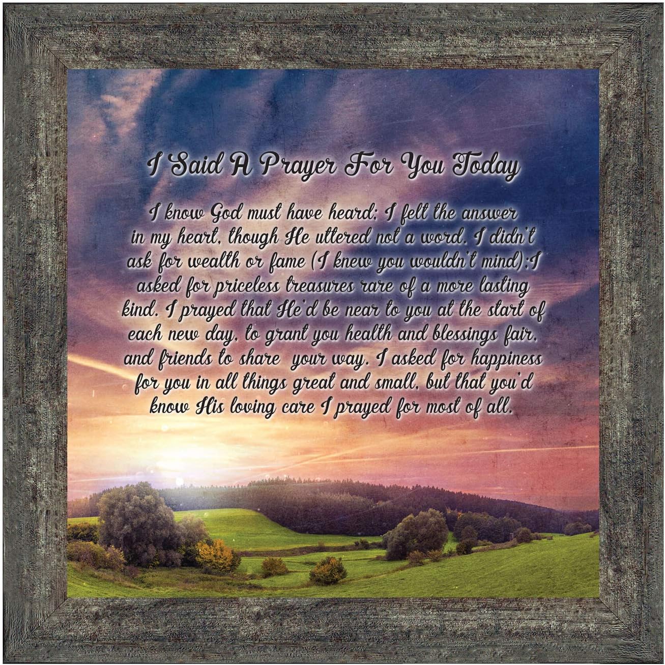 Crossroads Home Décor I Said a Prayer for You Today, Christian Encouragement Gift for a Friend, Picture Frame, 8604BW