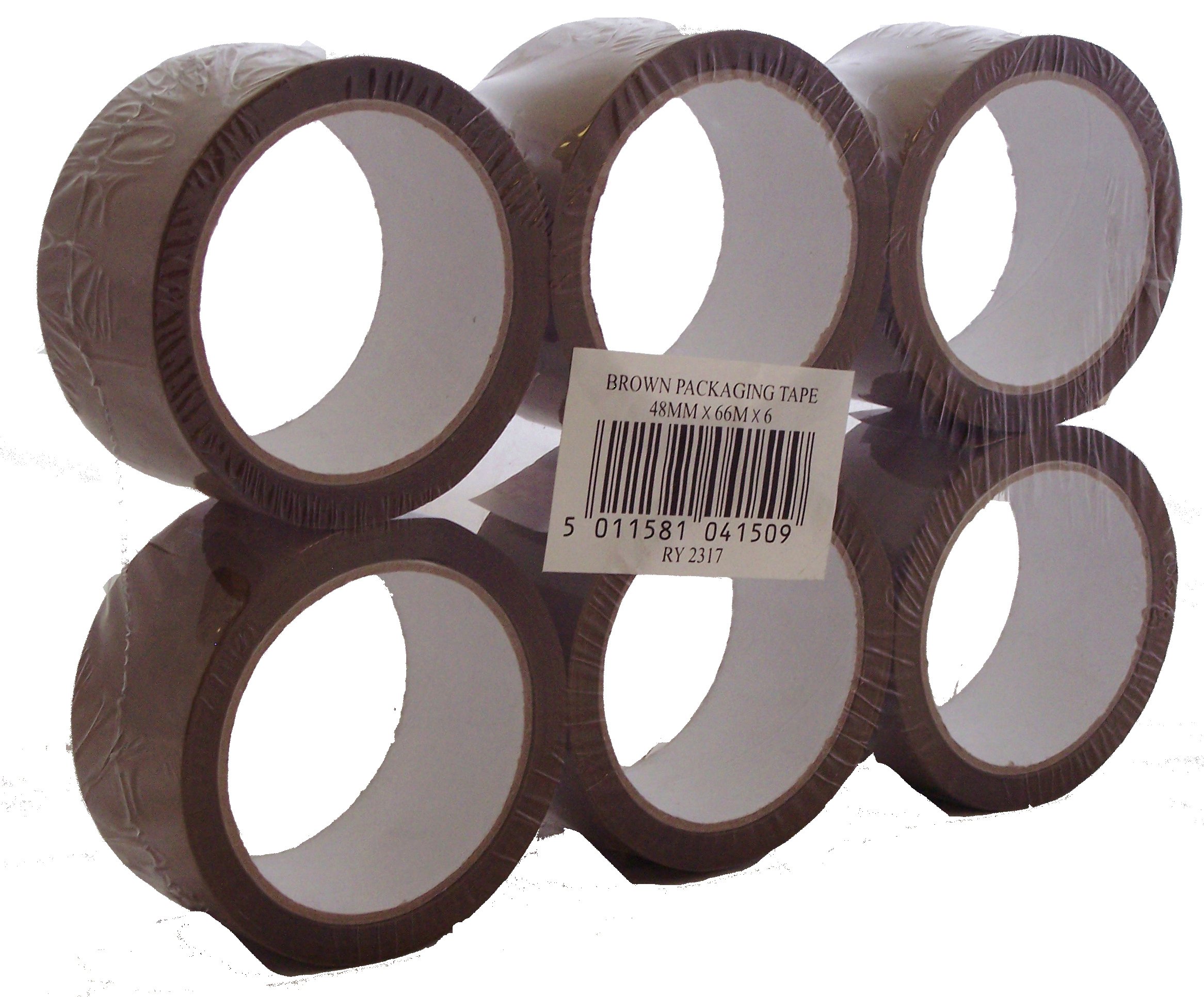 Robinson Young Polypropylene Packaging Tape -Brown (Pack of 6)