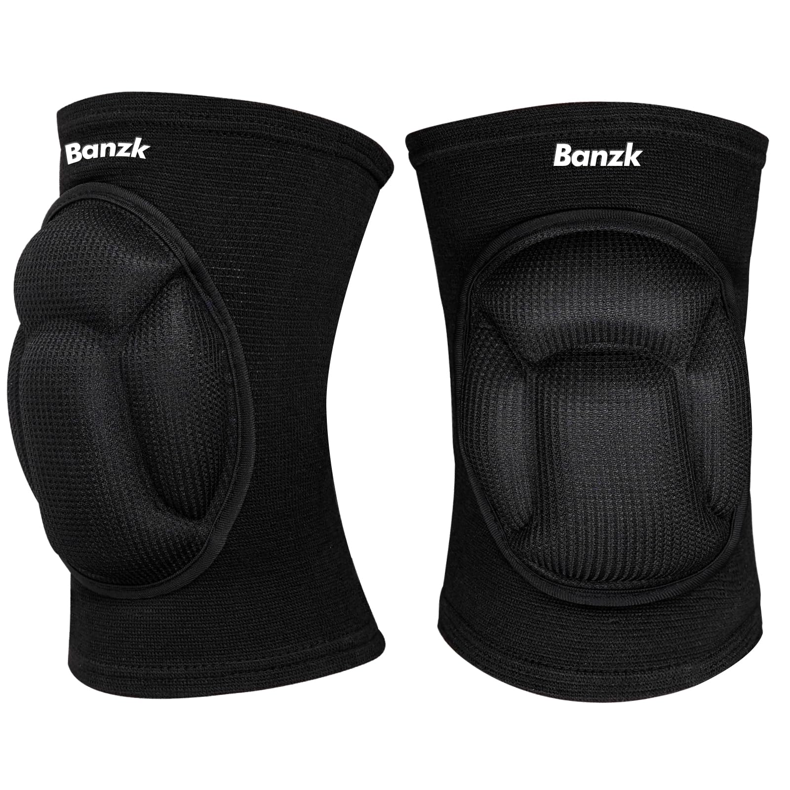Photo 1 of Banzk Protective Knee Pads, Thick Sponge Anti-slip,Women's/Men's Knee Pads for Volleyball, Rock Climbing, Cycling, Dancing, Gardening, Gardening, Flooring, House Cleaning, Construction Work with Thick EVA Foam Liner Black L