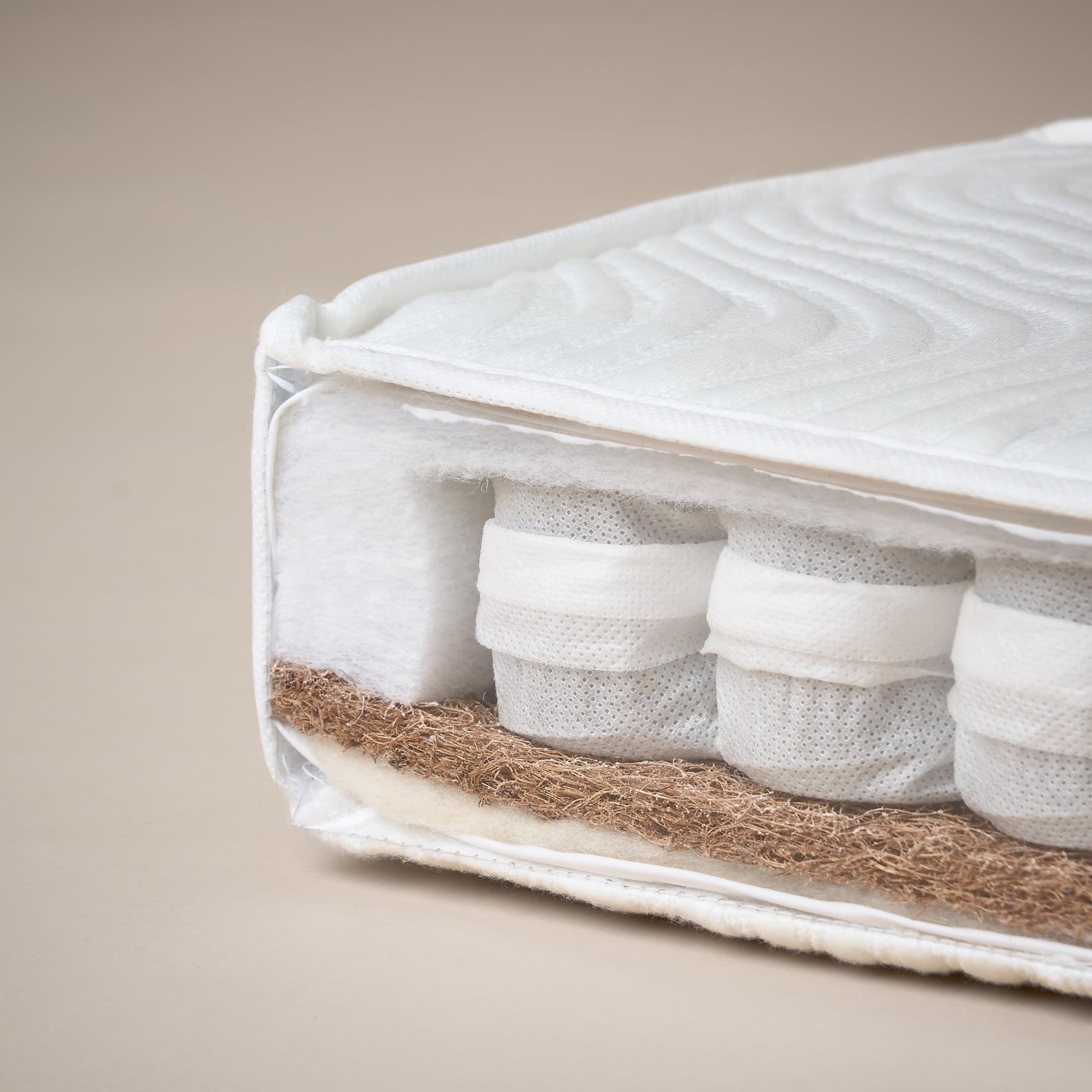 Obaby Moisture Management Cot Mattress 120 x 60 cm – Breathable & Hypoallergenic Baby Mattress – Firm Support with Dual Core Comfort – Removable Waterproof Cover