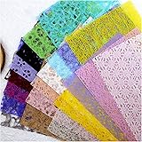 Diuhofart 20 Sheets Scrapbook Paper, A5 Size Textured Paper,Variety Colors Scrapbooking Materials Mulberry Paper Sheets for J