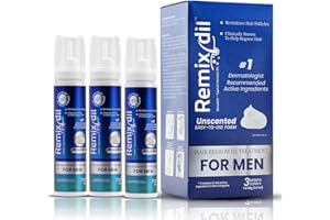RIDA HAIR RESEARCH INSTITUTE Remixidil Men’s 5% Minoxidil Foam | Hair Regrowth Treatment for Men | Clinically Proven Formula for Hair Loss and Hair Growth | No Scalp Irritation| 3-Month Supply