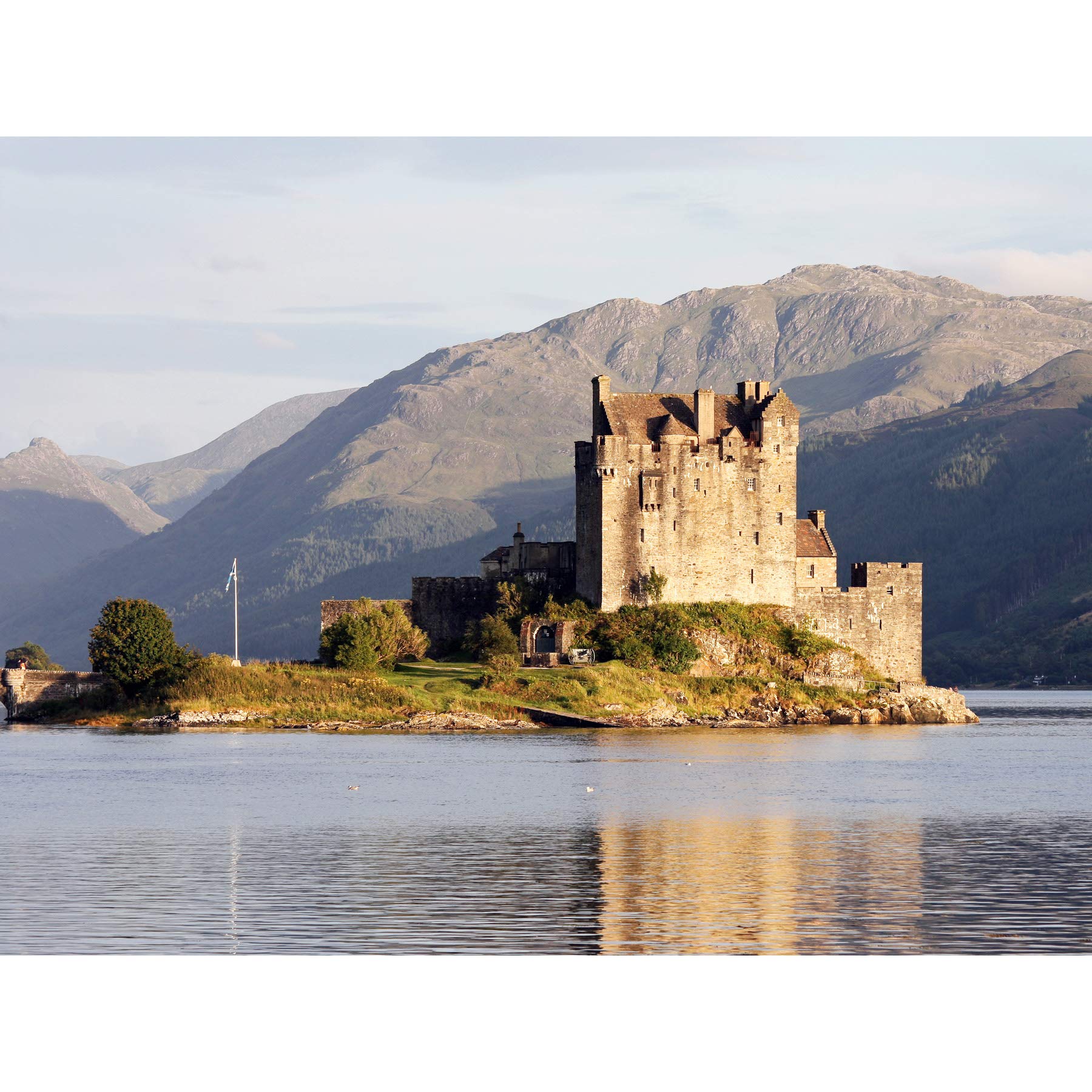 Piolle Eilean Donan Castle Kyle Lochalsh Scotland Photo Premium Wall Art Canvas Print 18X24 Inch